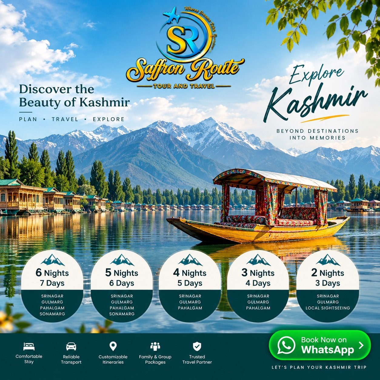 6 Nights 7 Days Kashmir Tour Package